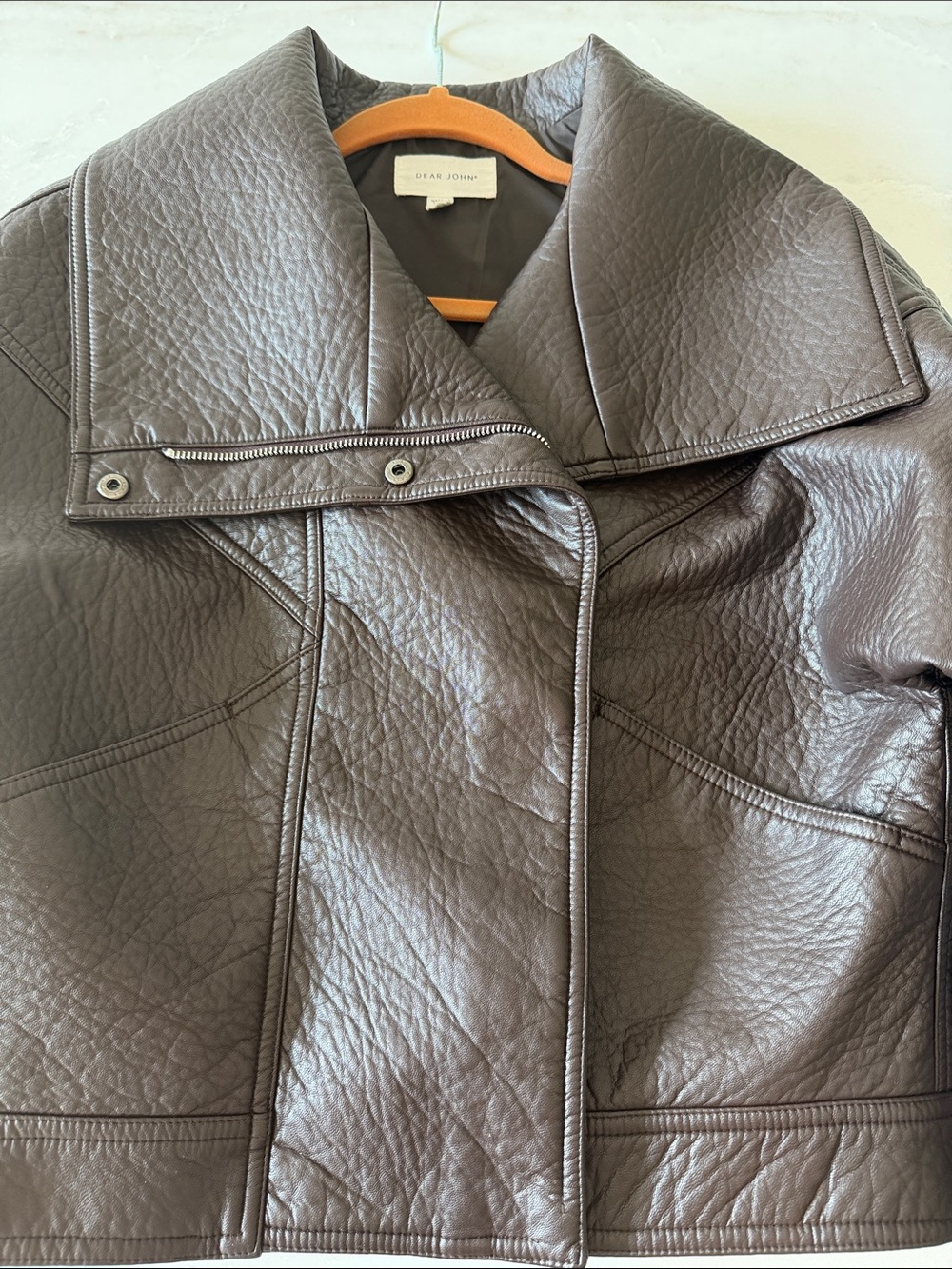 Dear John Vegan Leather Bomber Jacket - Picture 9 of 10